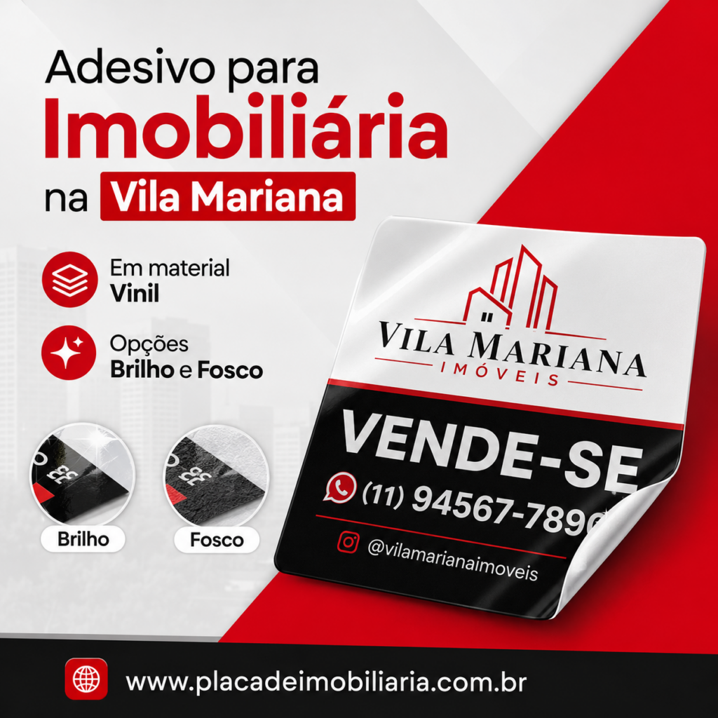Adesivo para Imobiliária na Vila Mariana - SP