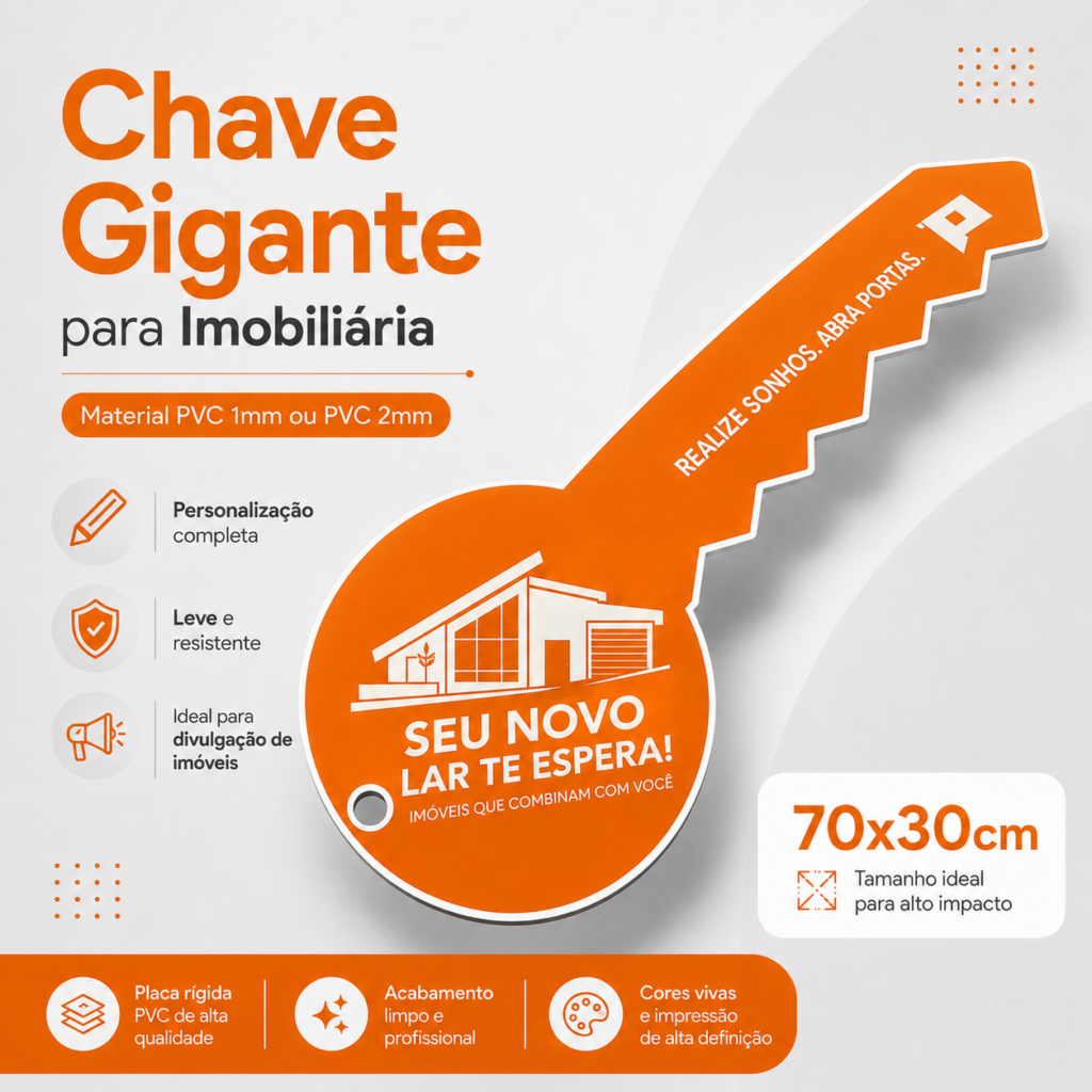 Chave Gigante para Imobiliária