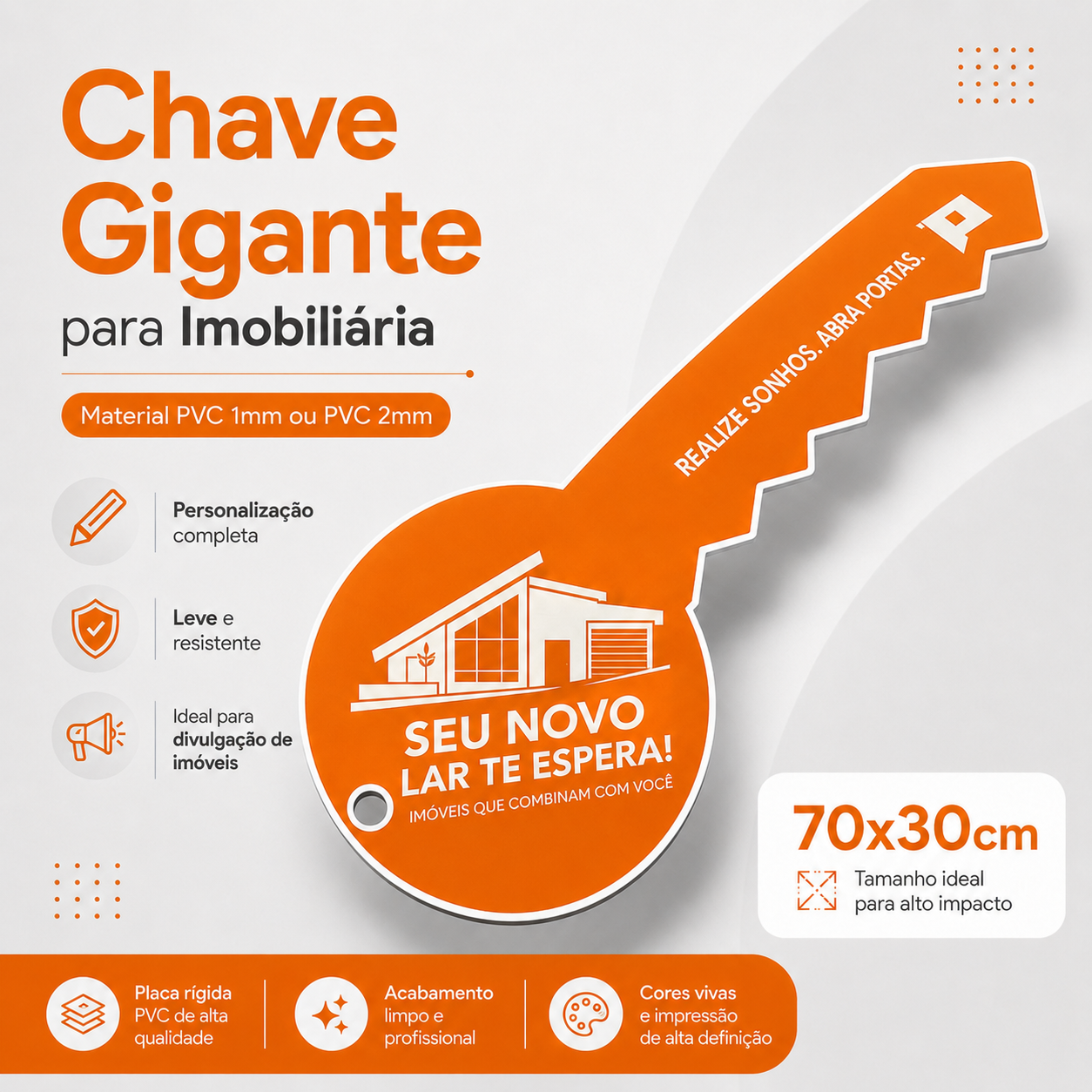 Chave Gigante para Imobiliária